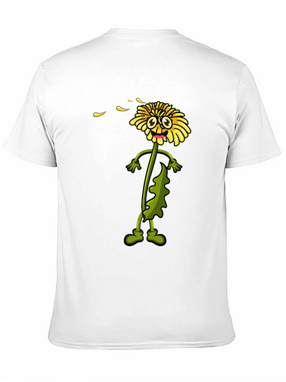 Camiseta Negra con Dibujo de Diente de León Animado