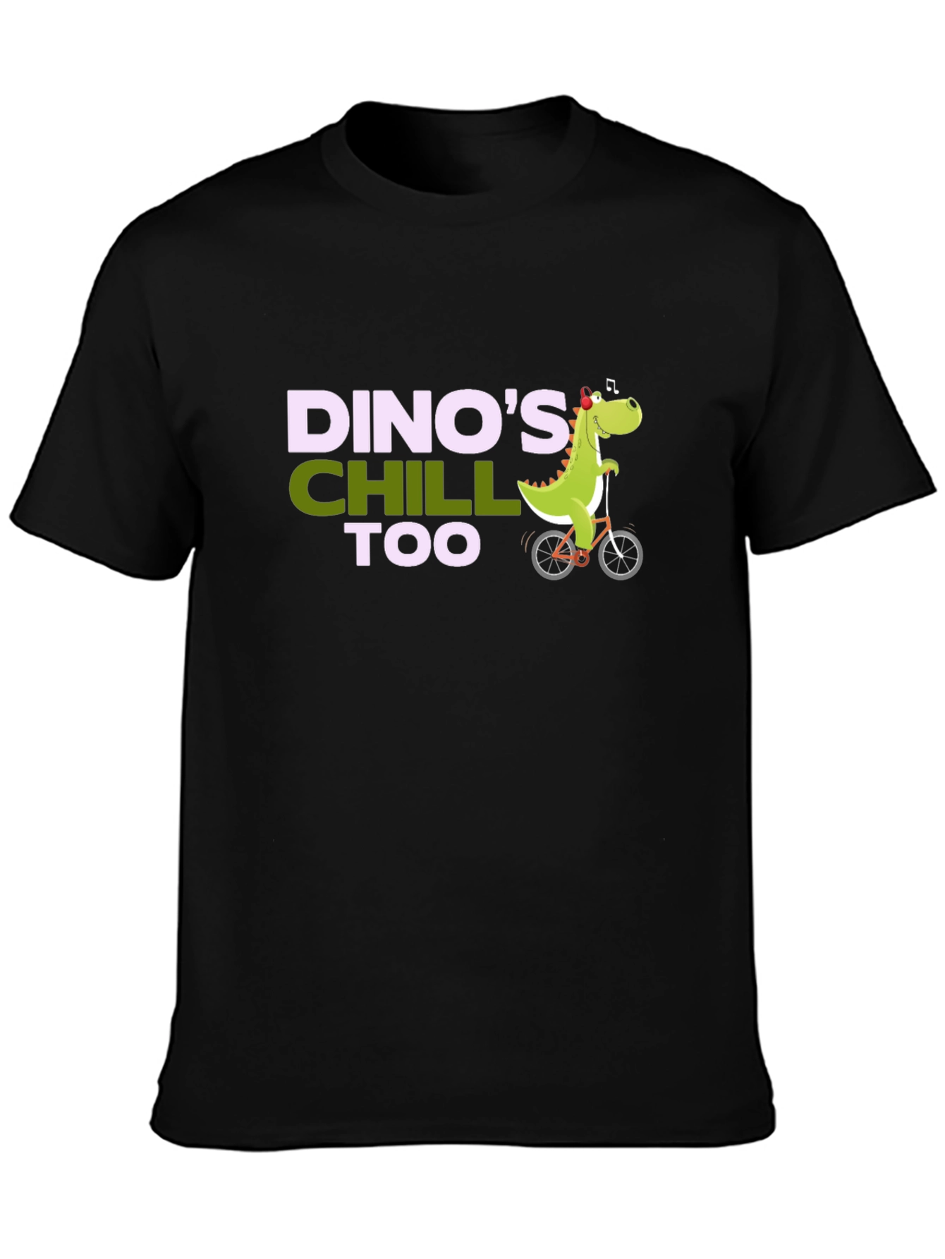 Camiseta Negra Dinos Chill Too