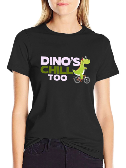 Camiseta Negra Dinos Chill Too