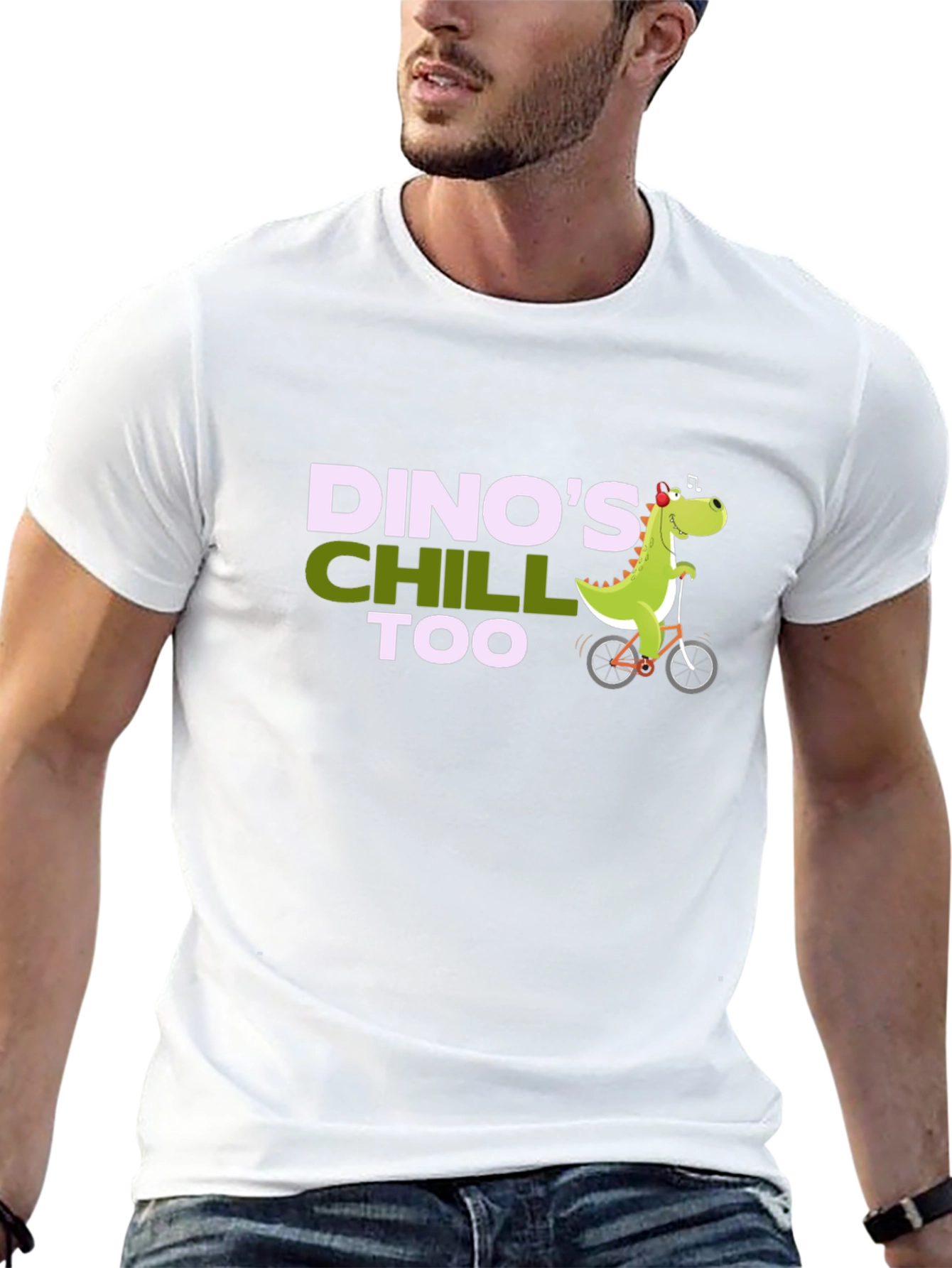 Camiseta Negra Dinos Chill Too
