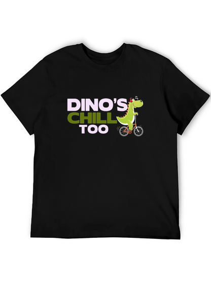 Camiseta Negra Dinos Chill Too