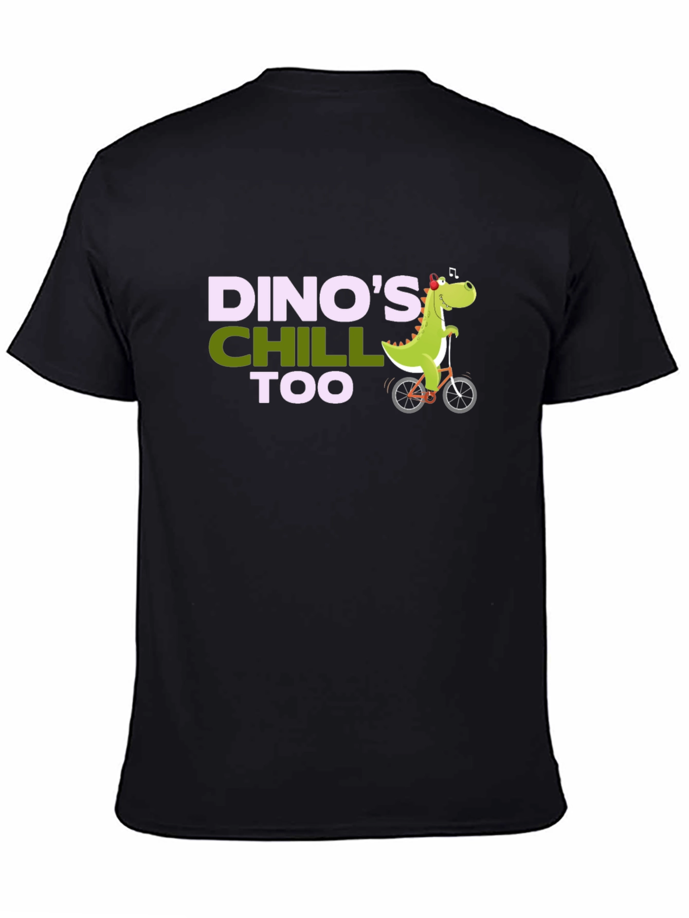 Camiseta Negra Dinos Chill Too