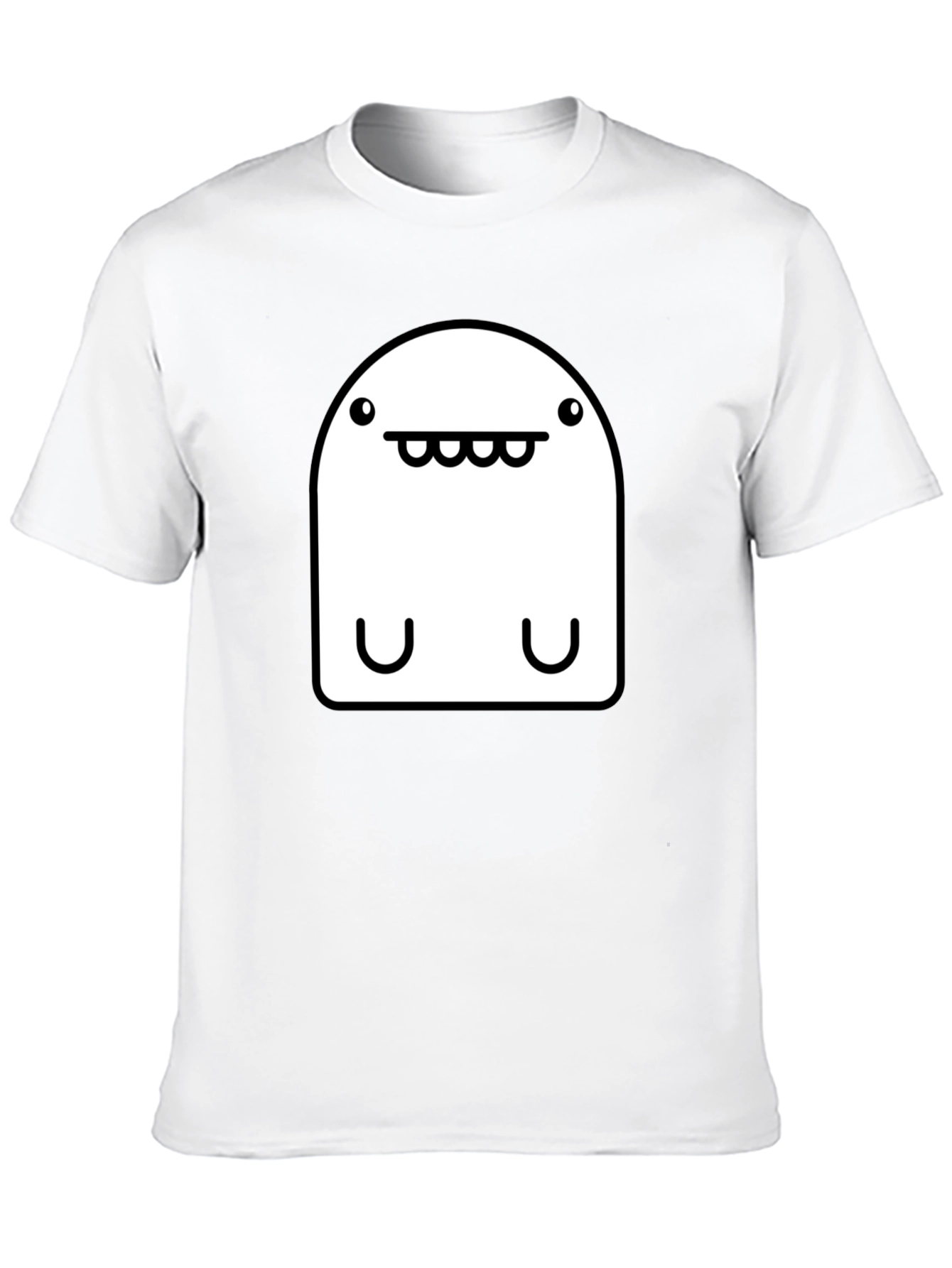 Camiseta Negra con Diseño de Monstruo Abstracto