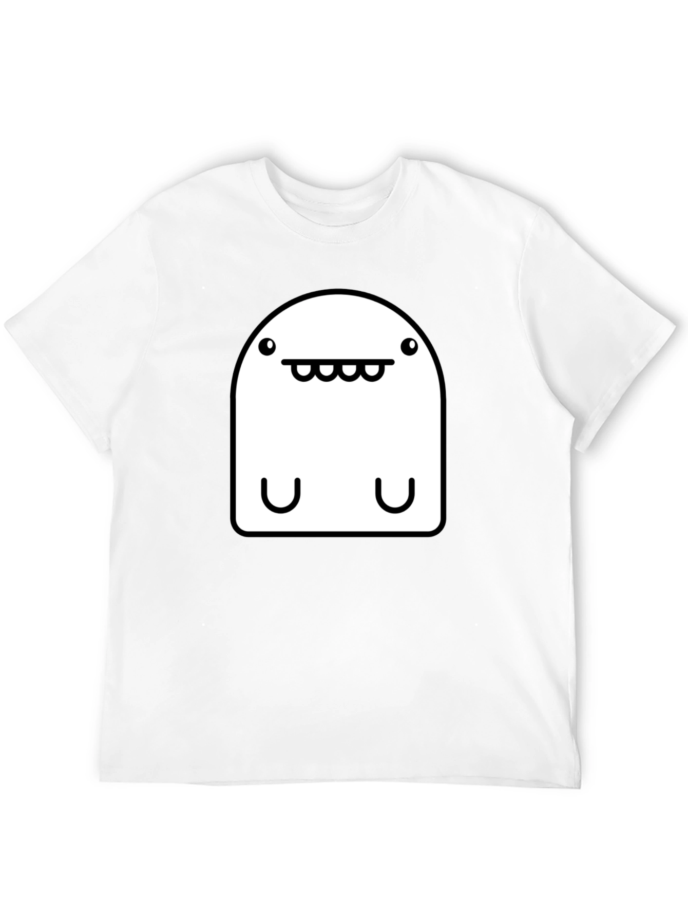 Camiseta Negra con Diseño de Monstruo Abstracto