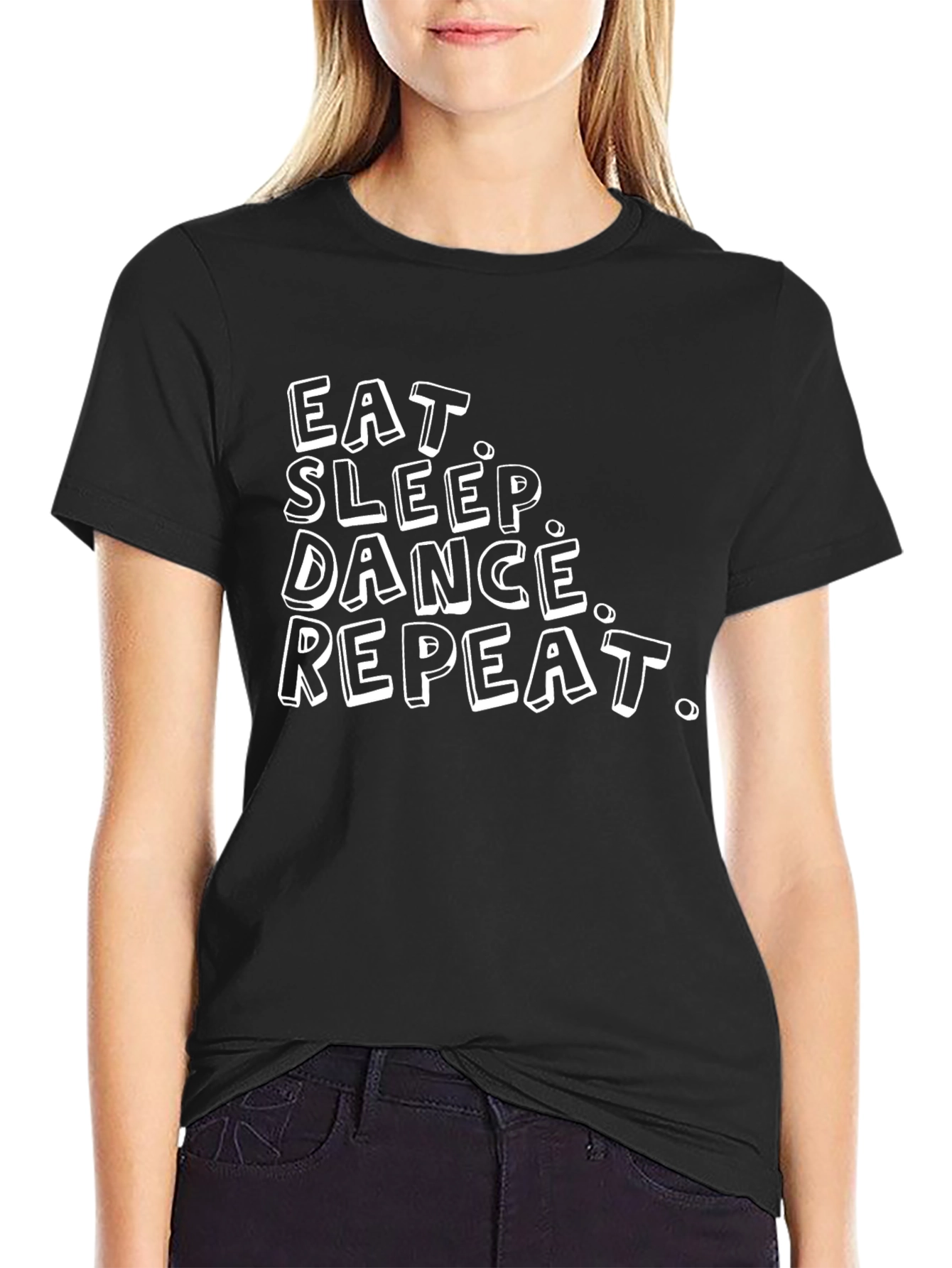 Camiseta Negra Hombre - Eat Sleep Dance Repeat