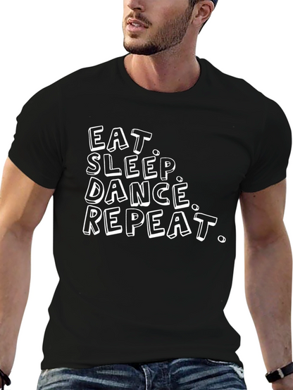Camiseta Negra Hombre - Eat Sleep Dance Repeat