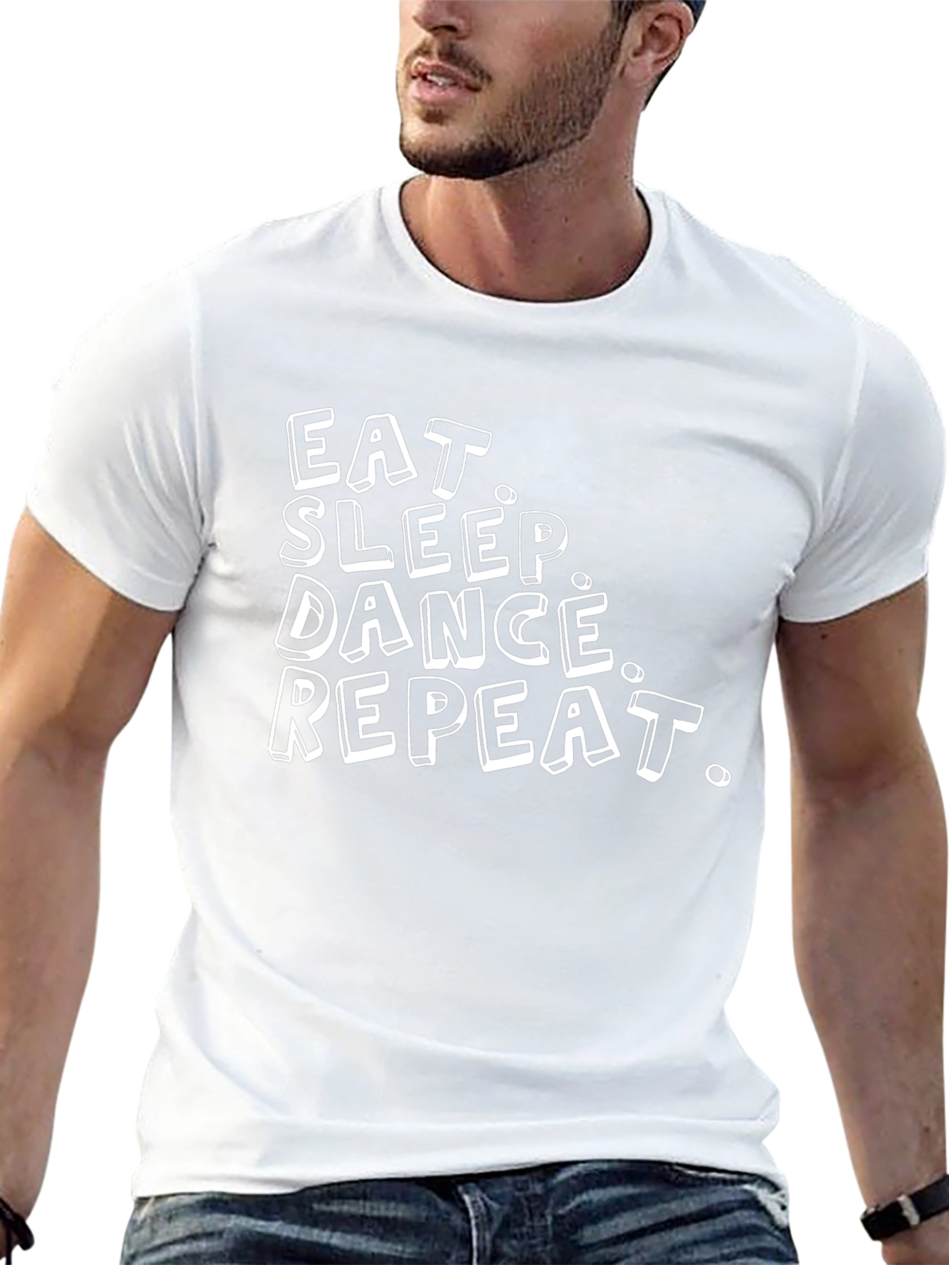 Camiseta Negra Hombre - Eat Sleep Dance Repeat