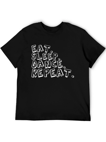 Camiseta Negra Hombre - Eat Sleep Dance Repeat