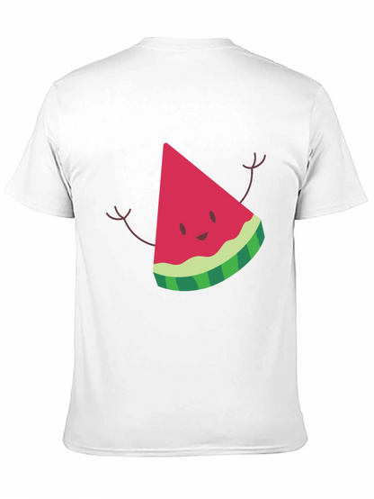 Camiseta Negra con Diseño de Sandía Sonriente