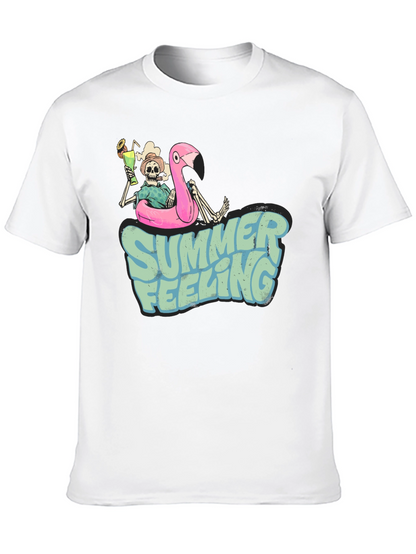 Camiseta Negra Estampada Summer Feeling