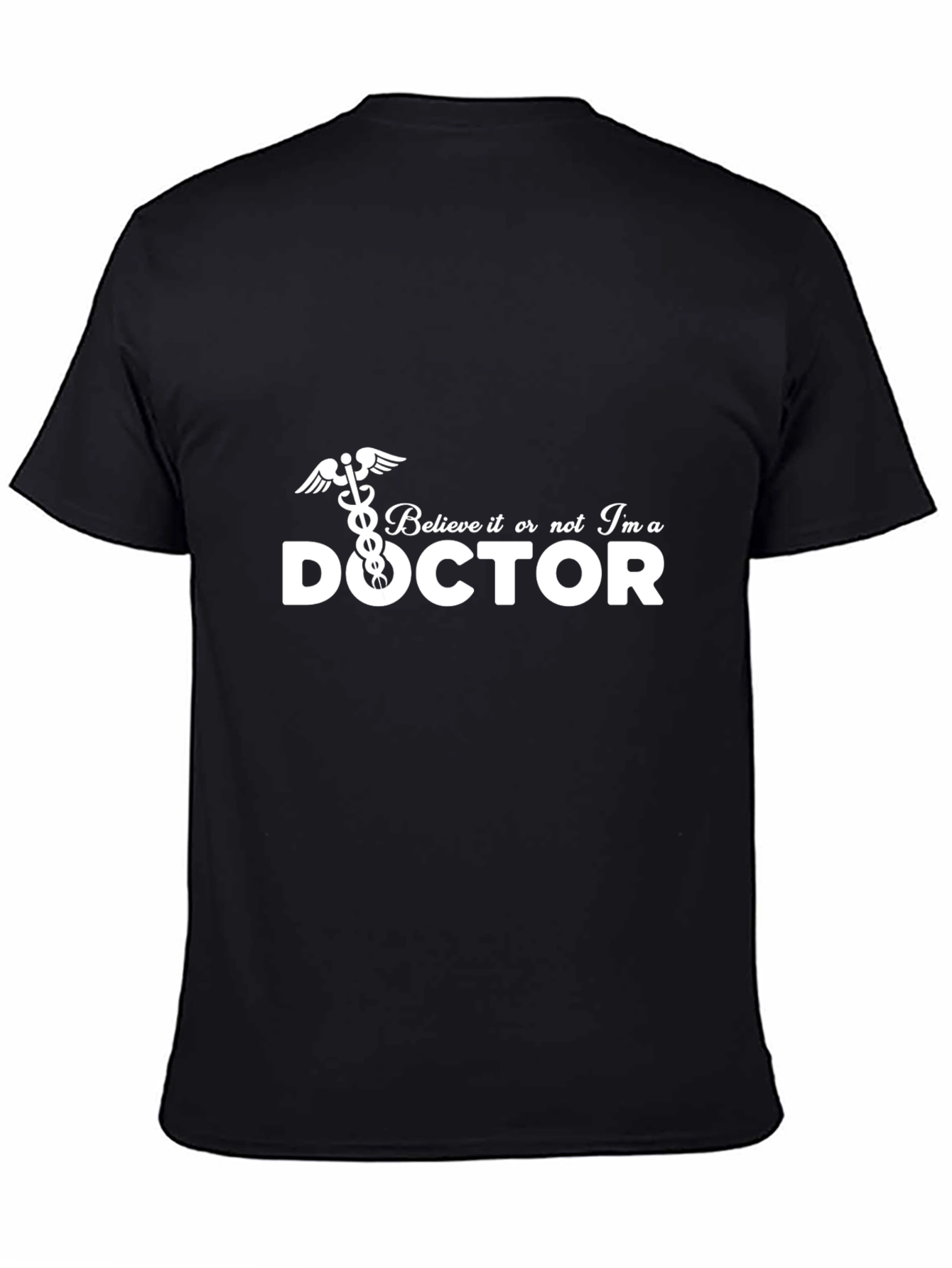 Camiseta Negra Doctor - Diseño Divertido