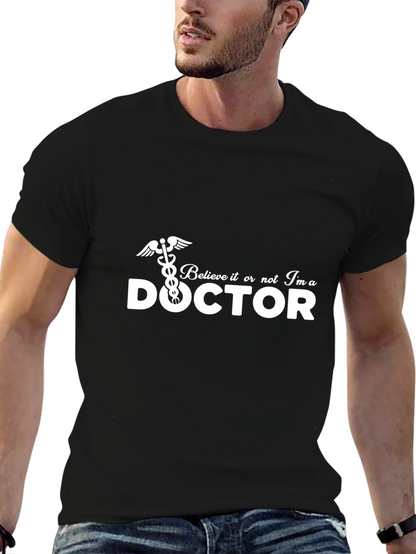 Camiseta Negra Doctor - Diseño Divertido