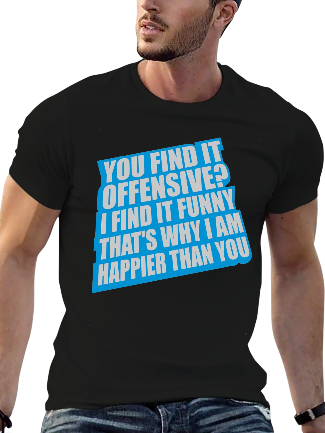 Camiseta Negra con Frase Humorística