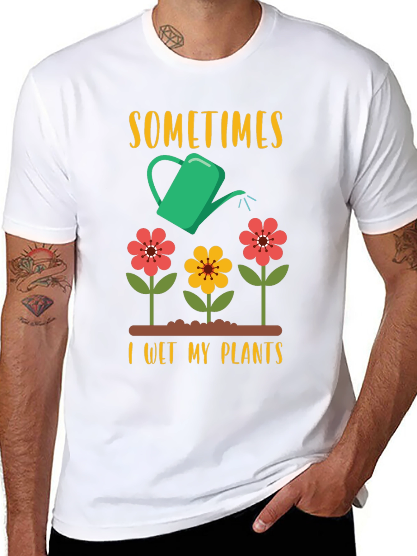 Camiseta Jardinero Divertida: A Veces Riego Mis Plantas