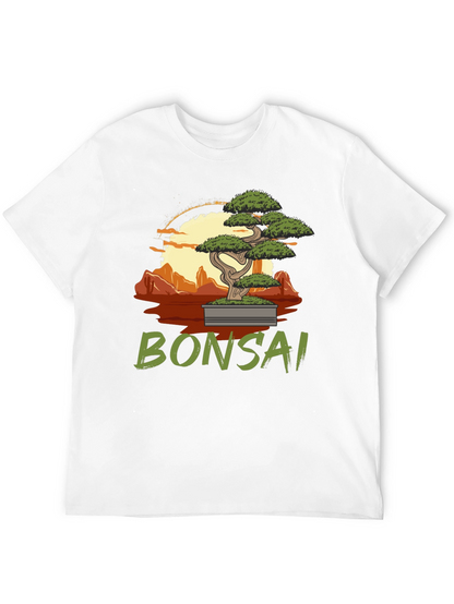 Camiseta Negra con Diseño de Bonsái