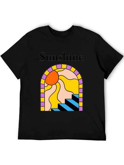 Camiseta Negra Sunshine Abstracta