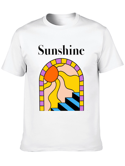 Camiseta Negra Sunshine Abstracta