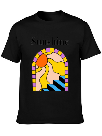 Camiseta Negra Sunshine Abstracta