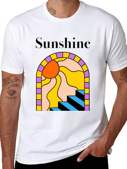 Camiseta Negra Sunshine Abstracta