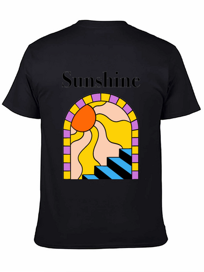 Camiseta Negra Sunshine Abstracta