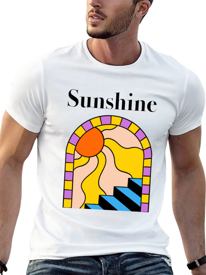 Camiseta Negra Sunshine Abstracta