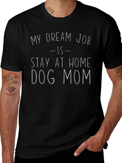 Camiseta Negra Mi Trabajo Ideal es Ser Mamá Perruna