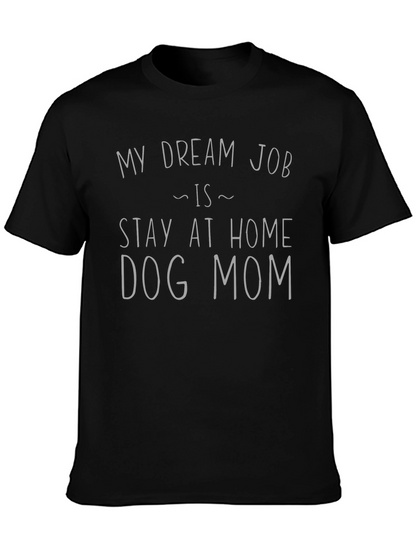 Camiseta Negra Mi Trabajo Ideal es Ser Mamá Perruna
