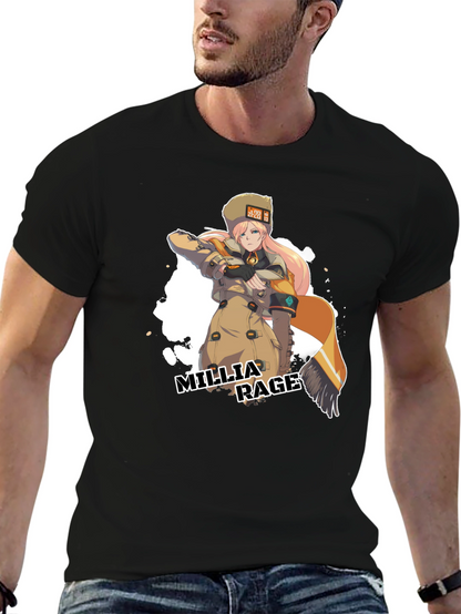 Camiseta Negra Millia Rage - Guilty Gear