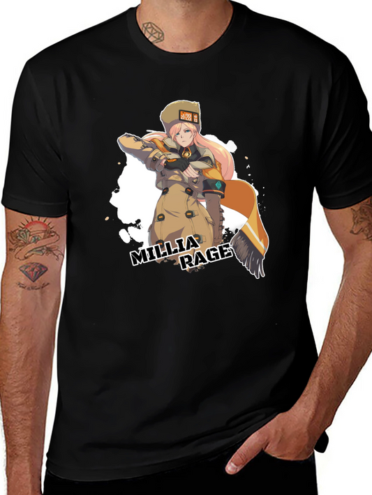 Camiseta Negra Millia Rage - Guilty Gear