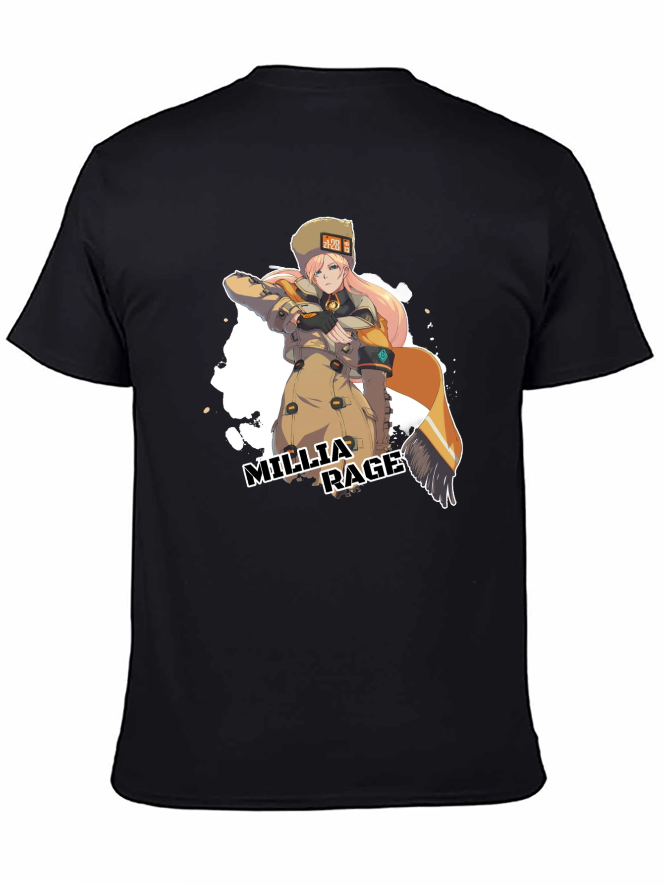 Camiseta Negra Millia Rage - Guilty Gear