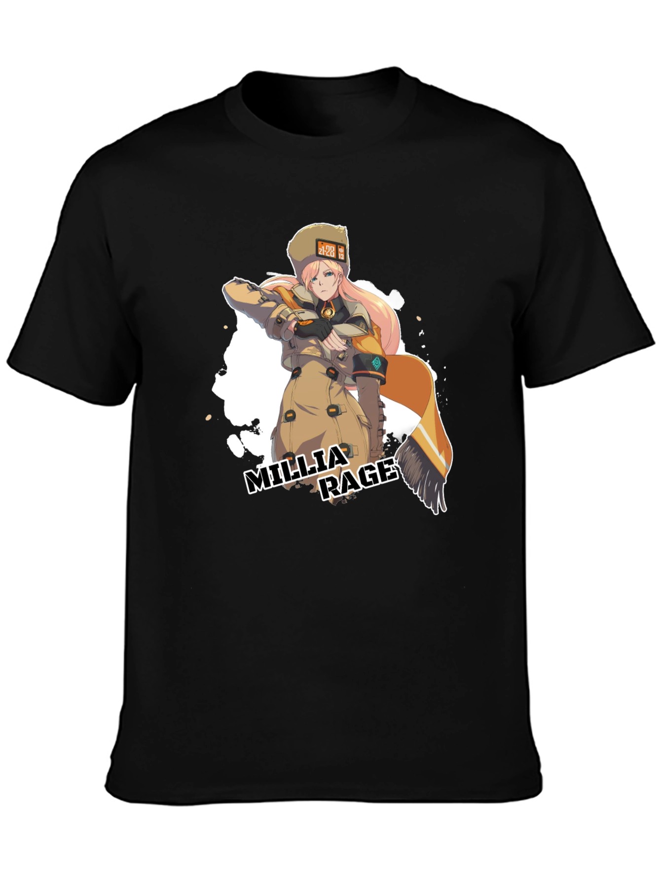 Camiseta Negra Millia Rage - Guilty Gear
