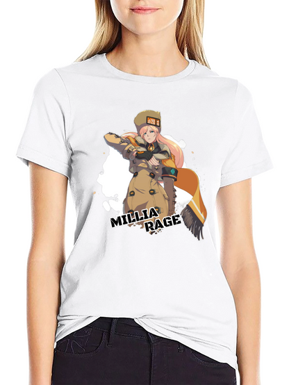Camiseta Negra Millia Rage - Guilty Gear