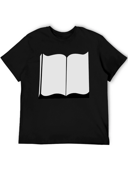 Camiseta Negra con Diseño de Libro Abierto
