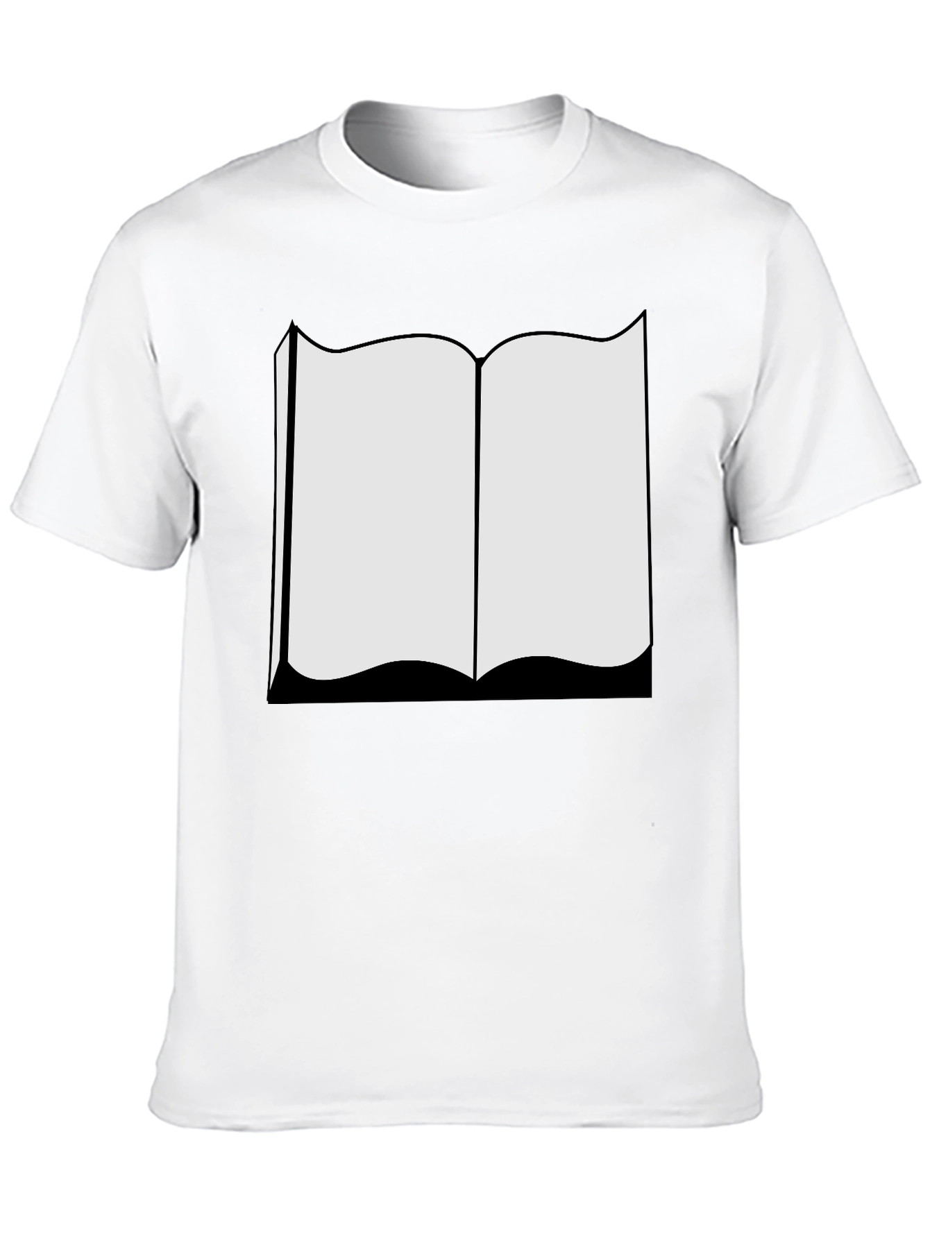 Camiseta Negra con Diseño de Libro Abierto