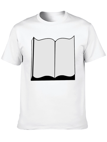 Camiseta Negra con Diseño de Libro Abierto