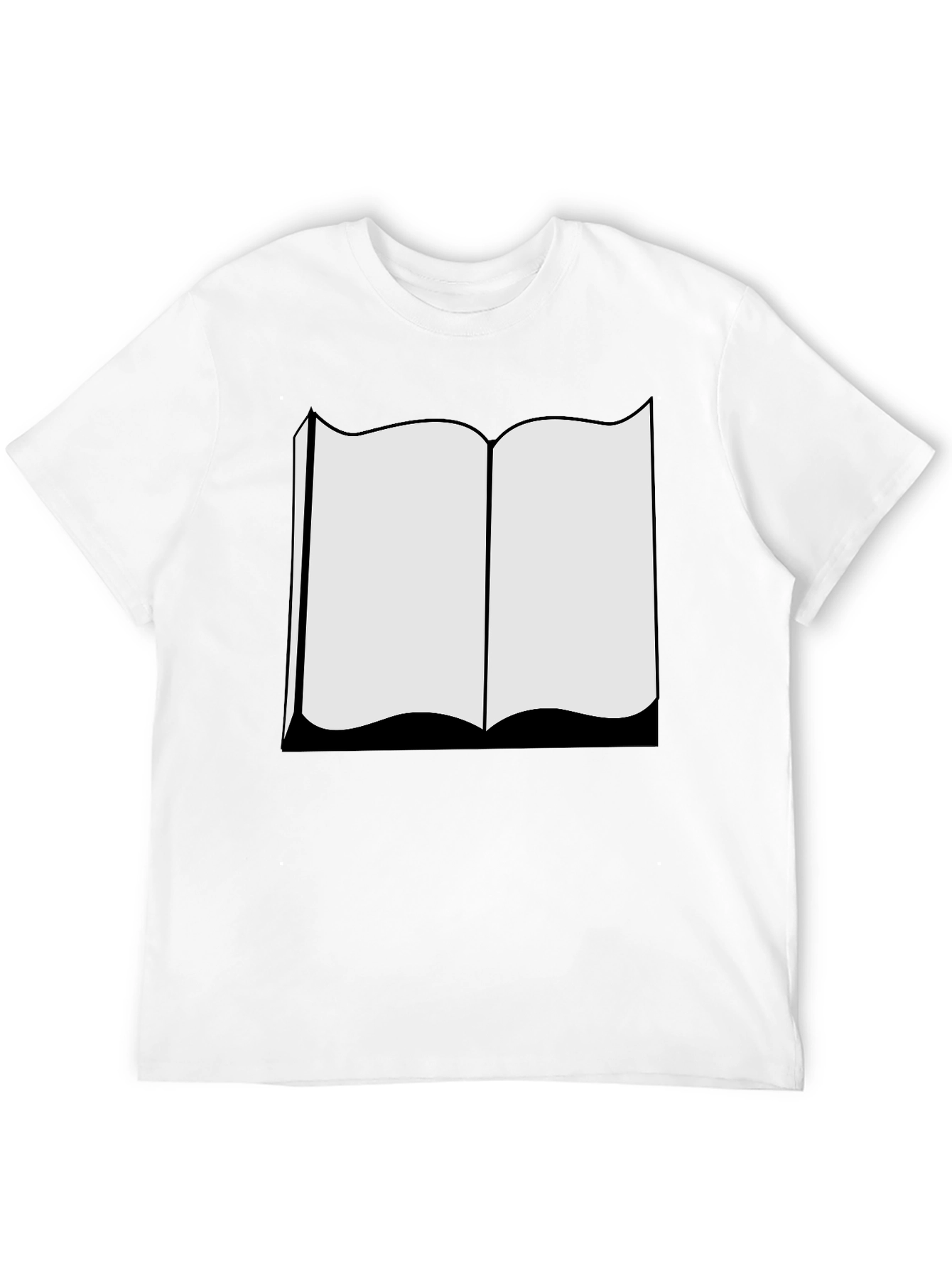 Camiseta Negra con Diseño de Libro Abierto