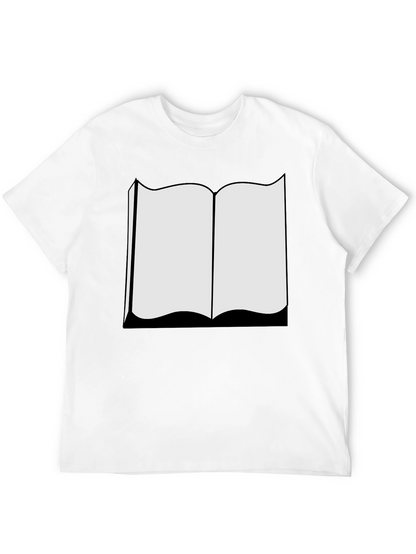 Camiseta Negra con Diseño de Libro Abierto