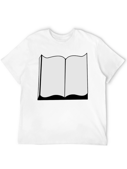 Camiseta Negra con Diseño de Libro Abierto