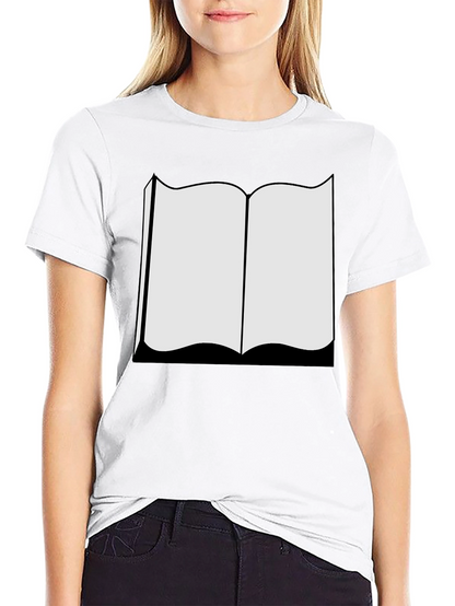 Camiseta Negra con Diseño de Libro Abierto
