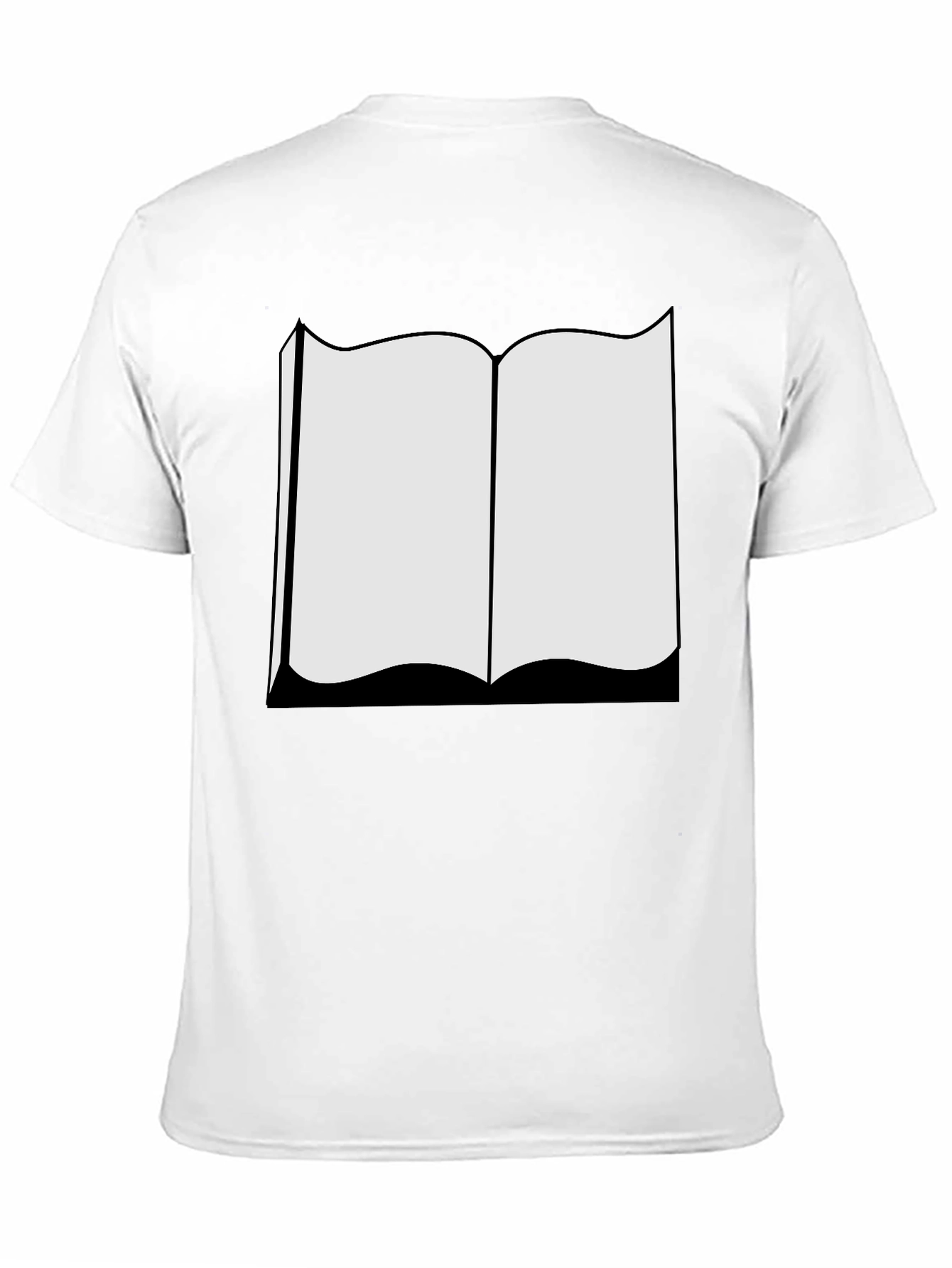Camiseta Negra con Diseño de Libro Abierto