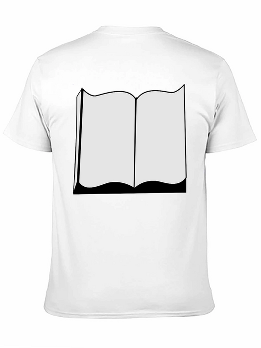Camiseta Negra con Diseño de Libro Abierto