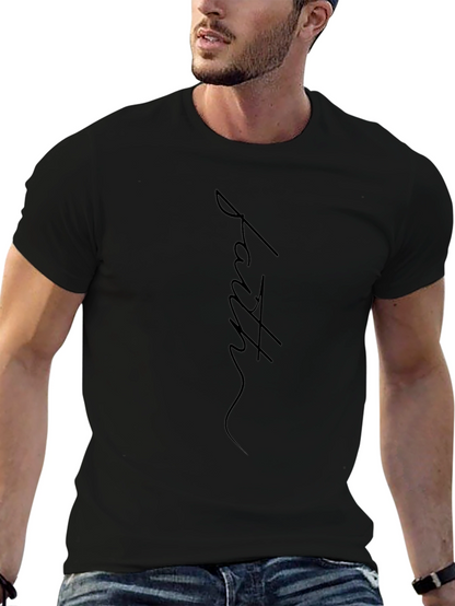 Camiseta Negra Fe para Hombre