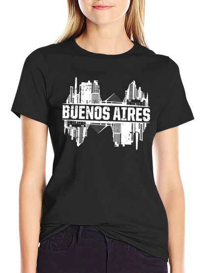 Camiseta Negra Buenos Aires Skyline