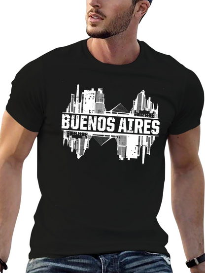 Camiseta Negra Buenos Aires Skyline