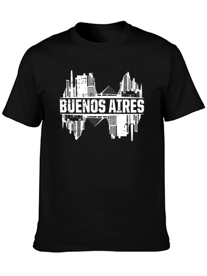 Camiseta Negra Buenos Aires Skyline