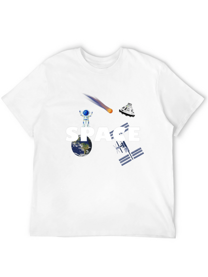 Camiseta Negra Espacio Astronauta Unisex