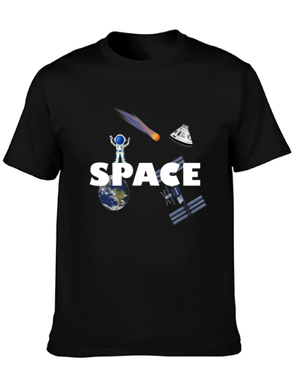 Camiseta Negra Espacio Astronauta Unisex