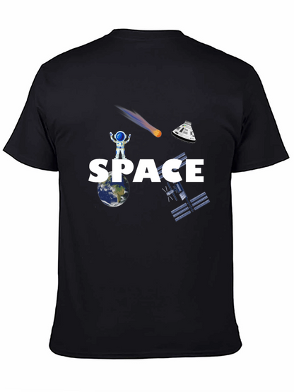 Camiseta Negra Espacio Astronauta Unisex