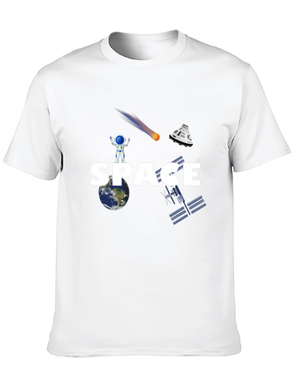 Camiseta Negra Espacio Astronauta Unisex