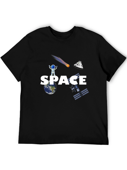 Camiseta Negra Espacio Astronauta Unisex